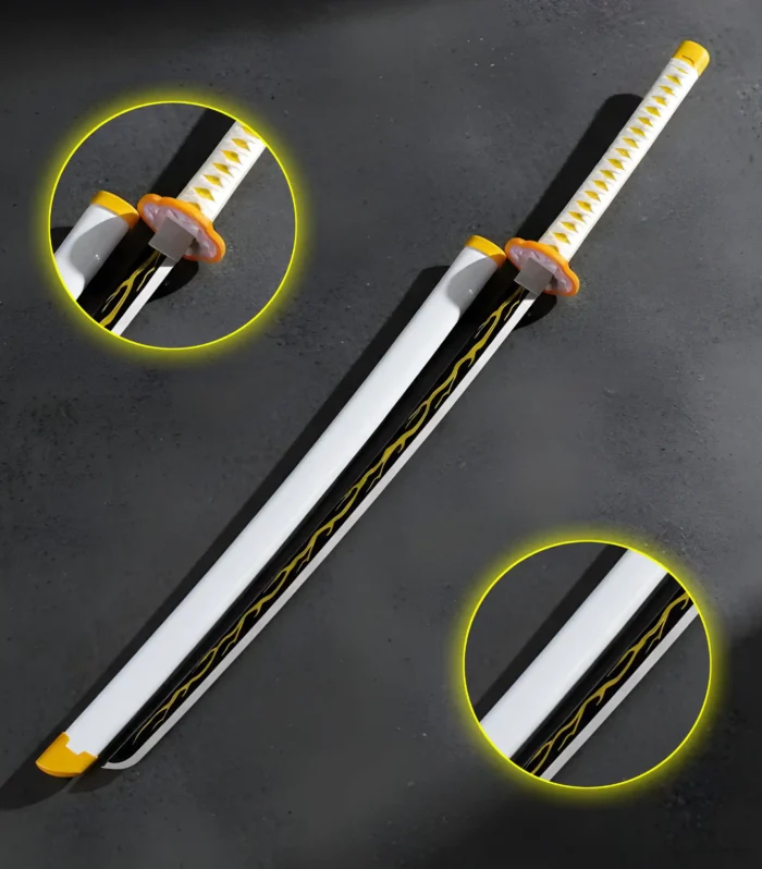 Zenitsu Agatsuma Wooden Katana 104cm (Demon Slayer)