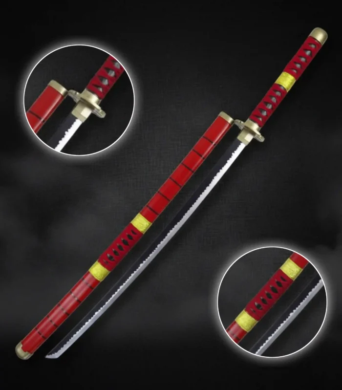 Zoro Red Sandai Kitetsu Wooden Katana 104cm (One Piece)