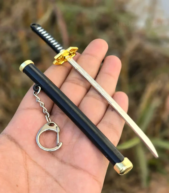 Zoro Black Metal Katana Keychain 16cm (One Piece)