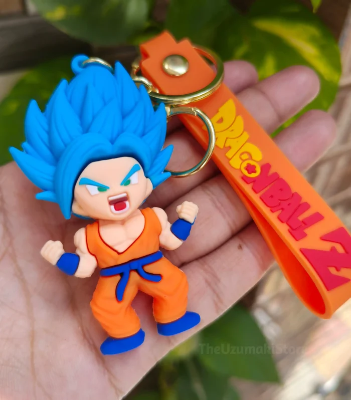 Goku Blue Soft Silicone 3D Keychain (Dragon Ball Z)
