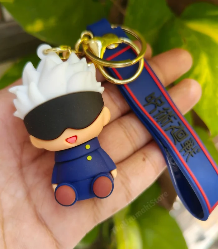 Gojo Sitting Pose Soft Silicone 3D Keychain (Jujutsu Kaisen)