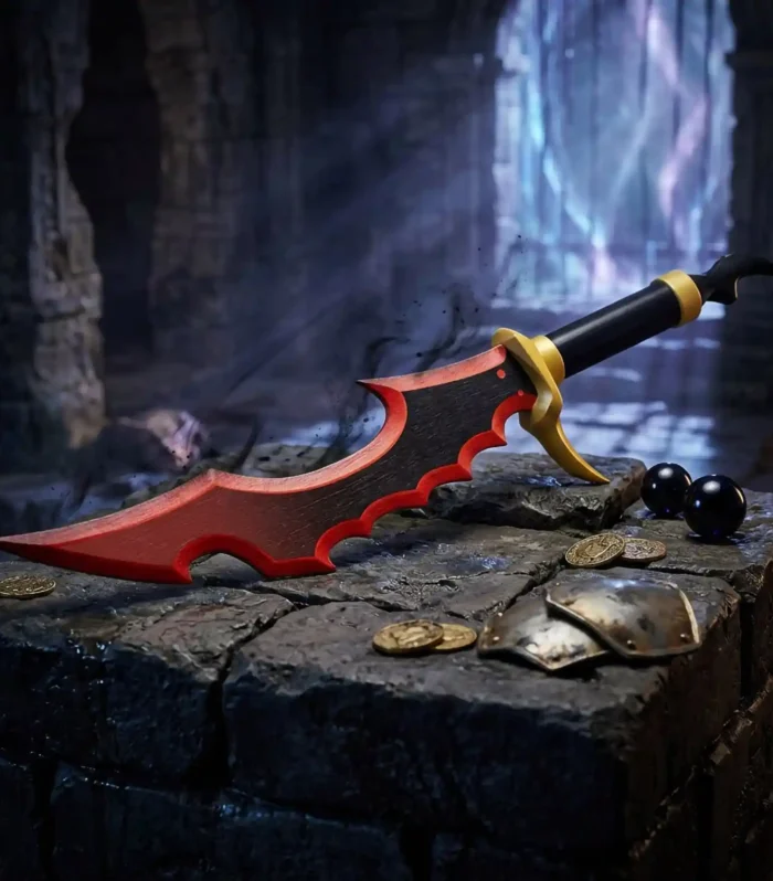 Solo Leveling Red Wooden Dagger 60cm (Premium)