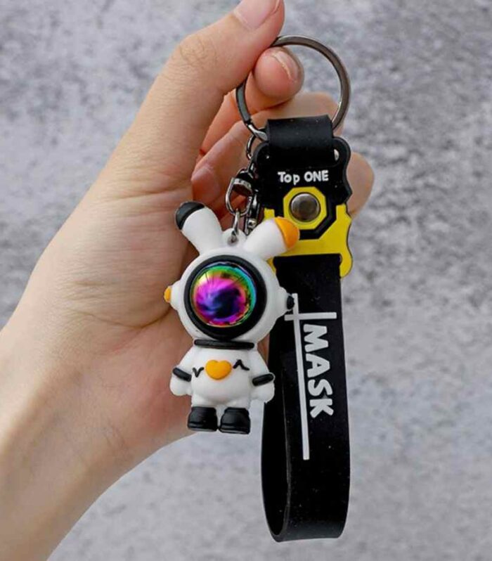 Astronaut 3D Silicon Keychain Premium